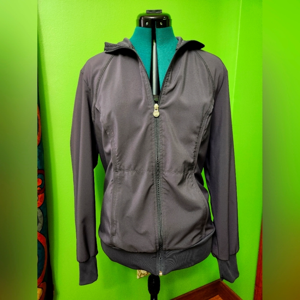 Cherokee Infinity Women's 2-Pocket STRETCH Warm-Up Scrub Jacket 2391A Pewter
